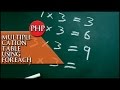 PHP Multiplication table using foreach