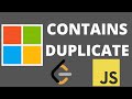 Contains Duplicate - Leetcode 217 - Javascript