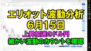 エリオット波動分析 2021年06月15日　上昇加速のドル円、細かい波動のカウントを確認したうえでの戦略