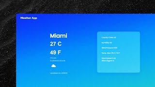 Building a Weather App using HTML, CSS, JavaScript and OpenWeather API | Javascript Projects