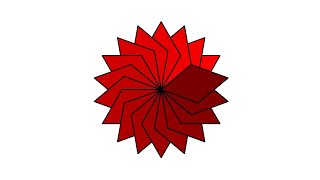 Simple Python Turtle Graphic and Code: Rotating Parallelogram 2