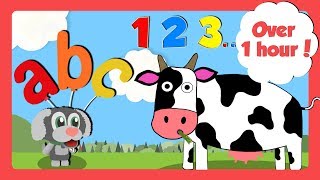 Learning Videos for Toddlers | Counting, ABC & Learn Colours | Learn English For Kids