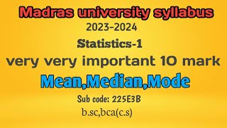 mean,median,mode in tamil/10mark/bsc,bca/central tendancy/statistics -1/VRS maths tamilan