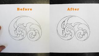 How to draw scroll designs: leaf foldovers