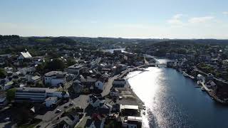 DJI Mavic 2 Zoom Drone Flight Kopervik - Norway Flying over a small city and AWESOME Aerial footage