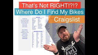 This or That - Where & How Do I Find My Bikes & How to Make it Less SCARY - Craigslist