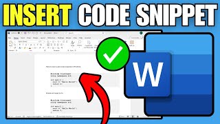 How To Add Code Snippet in Word Document (With Format)