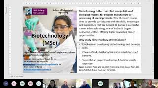 NUIG PG Open Day Life Sciences, Biomedical Science, Cancer Research, Chemistry