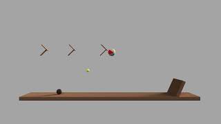 Ball Bounce and Interaction Between Different Weights 3D Animation