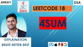 👉 LeetCode 18: 4Sum Problem Explained | Java Solution | Two Pointer + Sorting Approach