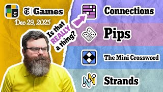 NYT Connections, Pips, Mini Crossword, and Strands | Dec 29, 2025