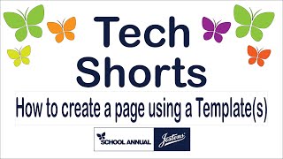 Creating a Yearbook Page from (a) Template(s)