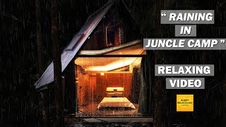Watching rain from a house in jungle I #rain #camping #relaxingambience #thunderstorm #asmr #forest