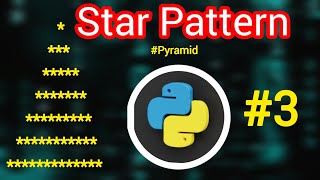 pyramid in python|Triangle star pattern in python|python tutorial for beginners