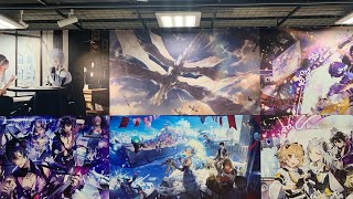 「白夜極光 プレミアムストア」Alchemy Stars フォトスポット イラストパネル キャラクターパネル グッズ展示