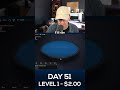 day 51 of attempting to beat every heads up hyper level from $2 to $1 000 😵 poker pokerstars