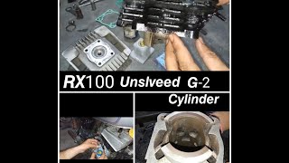 yamaha rx 100 unslveed G-2 cylinder part-2 @delhi2strokezone #rx100 #block #g2 #cylinder #2stroke