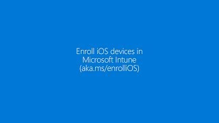 Enroll your iOS device in Microsoft Intune