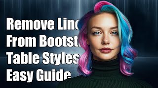 How to Remove Horizontal Lines from Bootstrap Table-Bordered Styles