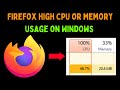 How to Fix Firefox High CPU or Memory Usage on Windows 11