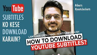 How to Download YouTube Subtitles as Transcript? #Shorts