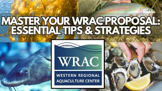 How To Apply for USDA NIFA Western Regional Aquaculture Center Funding