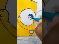 Drawing Spongebob in 4 different styles. #shorts #art #spongebob