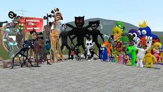ALL ROBLOX RAINBOW FRIENDS VS ALL CARTOON CATS VS ALL SIREN HEADS In Garry's Mod!
