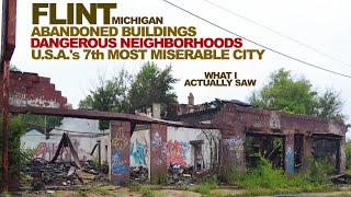 FLINT: Abandoned Buildings & Dangerous Slums Surround Downtown In Michigan's 