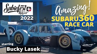 Subiefest Midwest 2022 featuring an Amazing Subaru 360 Race Car.