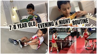 Evening \u0026 Night time routine for Kabir  | 7 Year Old Routine | 7 साल के बच्चे का  रात का रूटीन