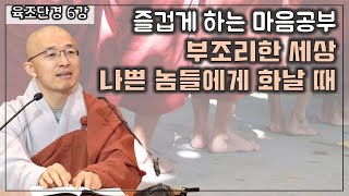 [육조6] 즐겁게 하는 마음공부, 남들을 이해 못하는 이유, 부조리한 세상 나쁜 놈들에게 화날 때