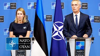 NATO Secretary General with the Prime Minister of Estonia 🇪🇪 Kaja Kallas, 28 JUN 2023