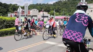 2016桃園市年追風少年單車成年禮，挑戰100k的130人車隊率先出發！