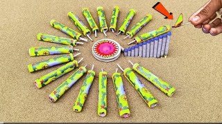 lot Of Red Bijali Crackers And Diwali Rocket Vs Biggest Ground Chakkar | uniqe Crackers Amazing | 😉|