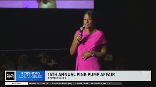 KCAL's Pat Harvey emcees 15th annual Pink Pump Affair in Beverly Hills