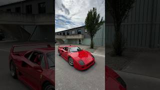 Ferrari F40 almost runs event organizer over!