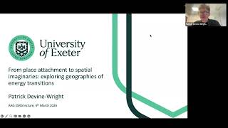 Spring 2026 Energy Seminar Series: Patrick Devine-Wright