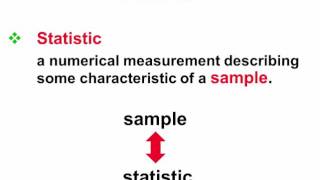 Parameter vs Statistic