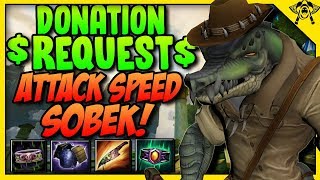 BIG DONATION REQUEST! AUTO ATTACK SOBEK IN RANKED DUEL! - Masters Ranked Duel - SMITE