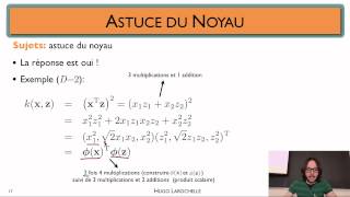 Apprentissage automatique [5.3] : Méthodes à noyaux - astuce du noyau