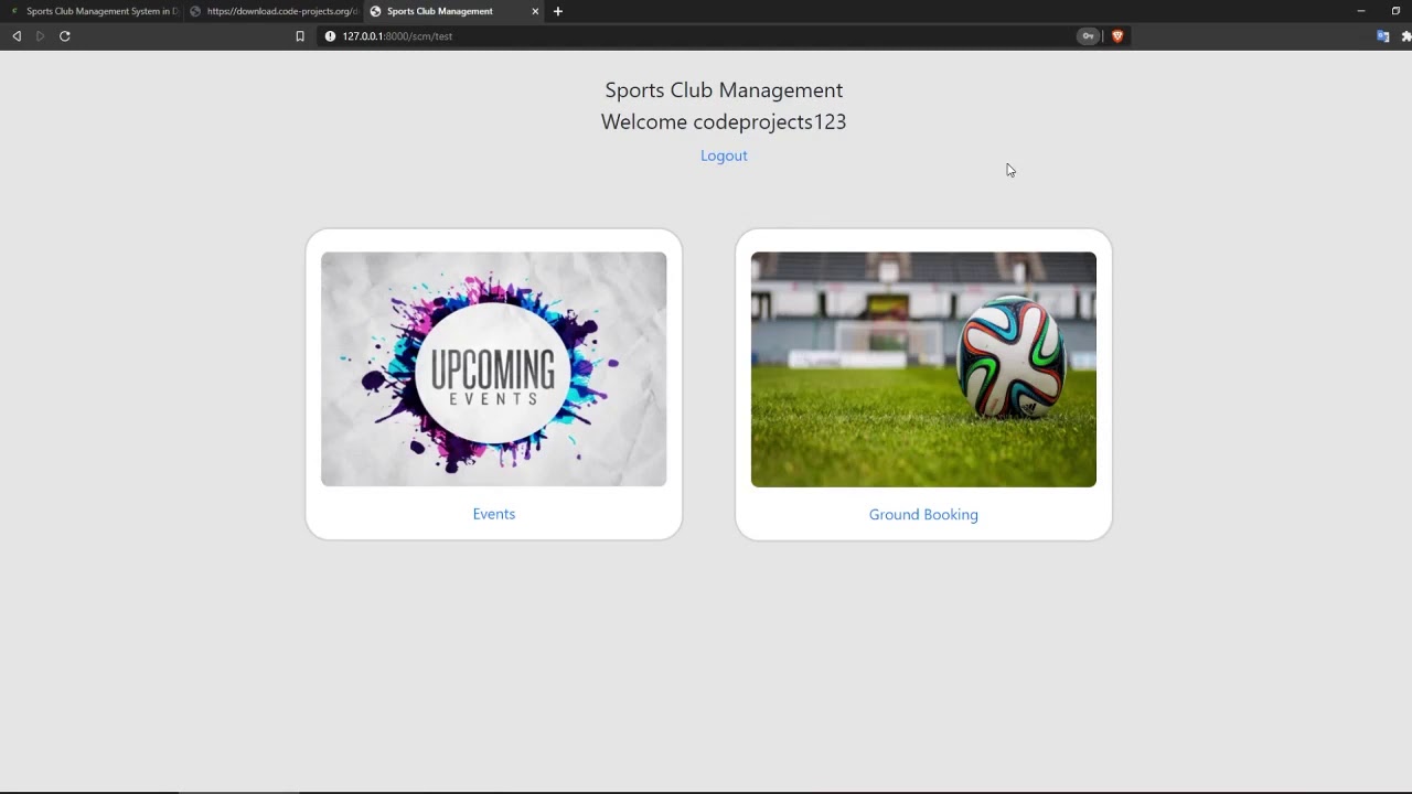 Sports Club Management System In Django With Source Code