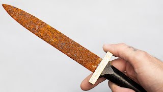 Restoration of a Rusty Dagger. Knife Restoration