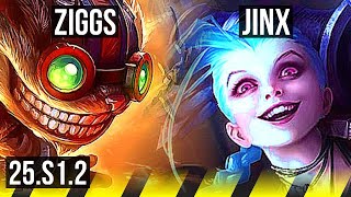 ZIGGS \u0026 Janna vs JINX \u0026 Lulu (ADC) | NA Master | 25.S1.2