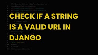 Check if a string is a valid url in django