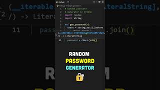 Secure Password Generator in Python! #python #programming #shorts