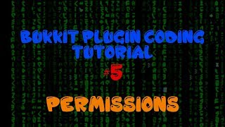 Bukkit Plugin Coding Tutorial (1.8) - Multicommands and Permissions - Episode 5