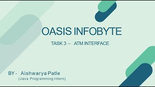 TASK 2 (Java Programming) - OASIS INFOBYTE