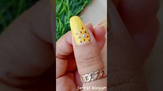 Easy Nailart Design 💛❤️ #shorts #jannatblogger #bhootfm_email_story #nailart #naildesign #bhoot