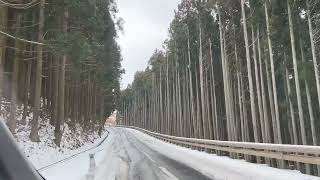 雪の生石山の駐車場までの2分間 2025.1.13